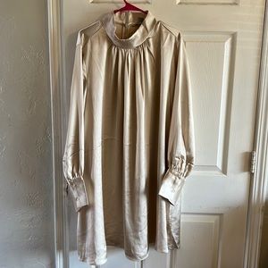 H&M Satin Champagne Dress